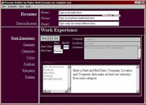 3. Interactive Resume Builder 2004.6